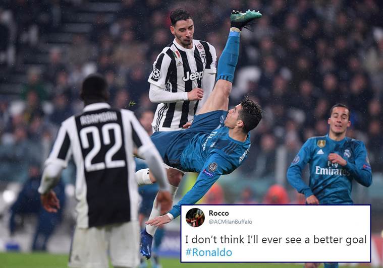 Cristiano Ronaldos Stunning Bicycle Kick Has Sent Twitterati Into A Tizzy Trending News The 