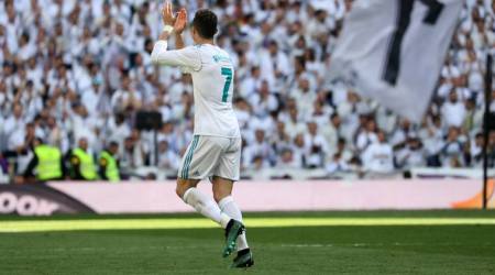 Cristiano Ronaldo, Antoine Griezmann, Antoine Griezmann goal, Cristiano Ronaldo goal, Real Madrid vs Atletico Madrid, sports news, football, Indian Express