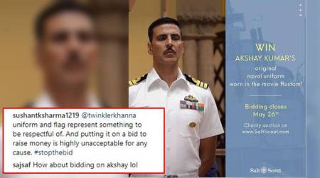 Twinkle Khanna gets trolled for sharing photo of Akshay Kumar's 'Rustom' naval costume auction