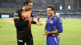 VVS Laxman and Sachin Tendulkar at Wankhede Stadium