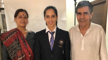 saina nehwal with father
