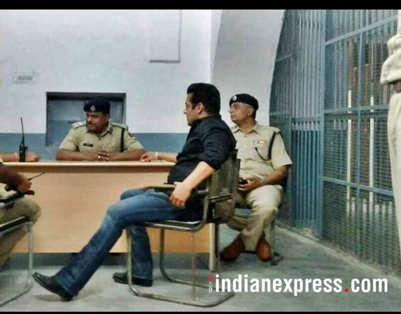 Salman Khan photos, blackbuck poaching case, Salman Khan images, Salman Khan jodhpur jail images, jodhpur court images, indian express