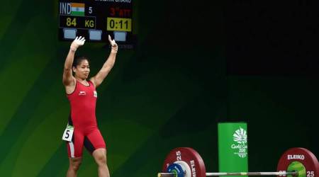 Sanjita Chanu at Commonwealth Games 2018 in Gold Coast