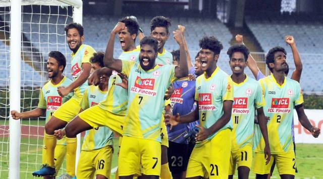 Kerala players celebrate win over Bengal in Santosh Trophy final