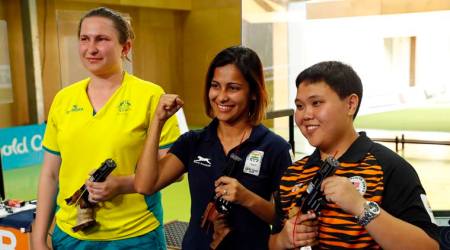 Heena Sidhu after 25m Pistol at CWG