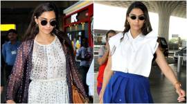 Sonam Kapoor, Sonam Kapoor airport fashion, Sonam Kapoor fashion, Sonam Kapoor style, Sonam Kapoor latest news, Sonam Kapoor latest photos, Sonam Kapoor images, Sonam Kapoor pictures, Sonam Kapoor updates, celeb fashion, bollywood fashion, indian express, indian express news