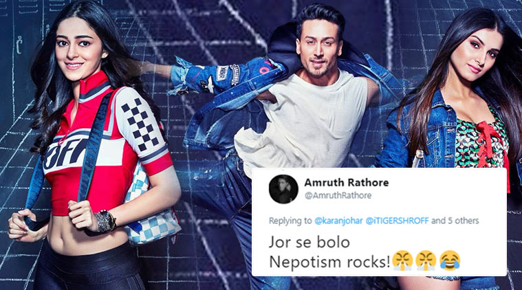 Student of the year 2, soty 2, karan johar, tiger shroff, ananya pandey, ananya pande, Tara Sutaria, soty poster, soty first look, cast of soty, twitter reactions, indian express, indian express news