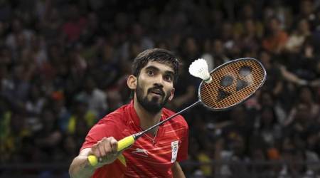 Kidambi Srikanth had received a CSK jersey earlier. (Source: Reuters)