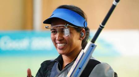 Tejaswini Sawant at the Commonwealth Games in Gold Coast