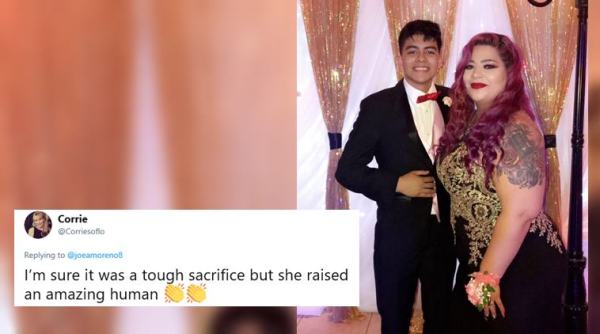 prom, prom date, son takes mom prom, teen takes mother prom, son mom prom date, teax boy mother to prom, viral news, good news, trending news, indian express