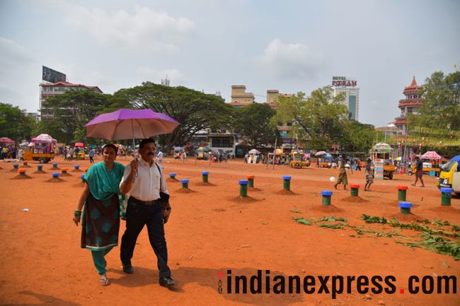 thrissur pooram, thrissur pooram 2018, thrissur pooram celebrations, thrissur pooram festival, thrissur pooram kerala, thrissur pooram celebrations kerala, thrissur pooram in malayalam, thrissur pooram elephants, indian express, indian express news
