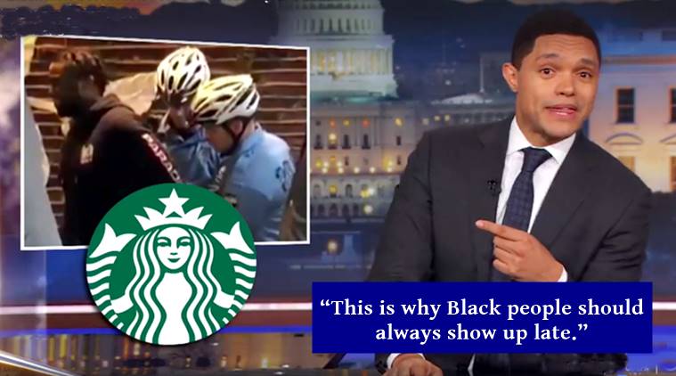Starbucks, Starbucks black men arrested, trevor noah black men, Starbucks black men arrested break silence, Starbucks black men arrested speaks out, racial discrimination, Philadelphia, indian express