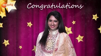 Zee Tamil S Sa Re Ga Ma Pa Varsha Lifts The Trophy Entertainment News The Indian Express