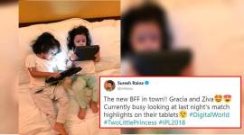 ziva gracia_TW_759 MS Dhoni, Suresh Raina, Ziva dhoni, Gracia Raina, Dhoni daughter Ziva, Suresh Raina daughter, Ziva Gracia, IPL 2018, Chennai super kinds, Ziva Gracia hanging out together, Indian express, Indian express trending news