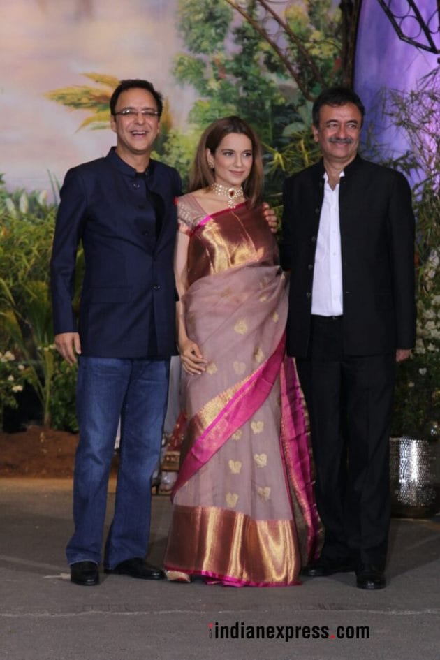 kangana ranaut with vidhu vinod chopra and rajkumar hirani