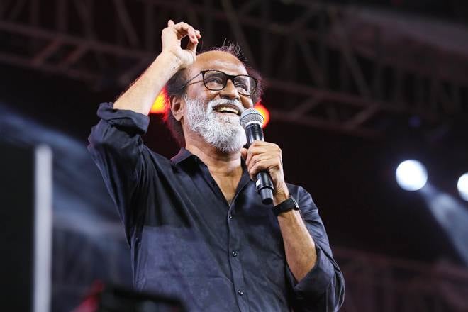 rajinikanth on stage