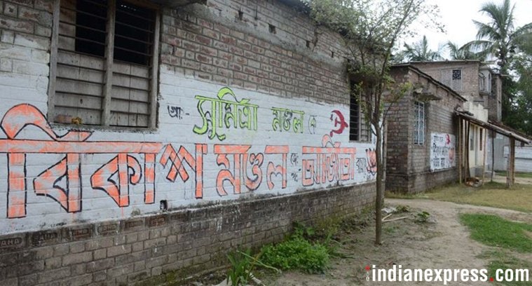 In Bengal pockets, saffron and red quietly share space