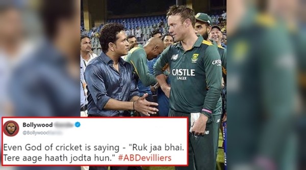 ab de villiers, ab de villiers reitrement, ab de villiers twitter, ab de villiers retirement Twitter reactions, ab de villiers latest news, AB de villiers tweets, AB de vliliers updates, Indian express, Indian express News