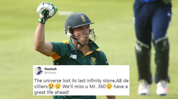 ab de villiers, ab de villiers retires, ab de villiers retirement, de villiers retires, ab de villiers test cricket, twitter reactions, ab de villiers south africa, indian express, indian express news
