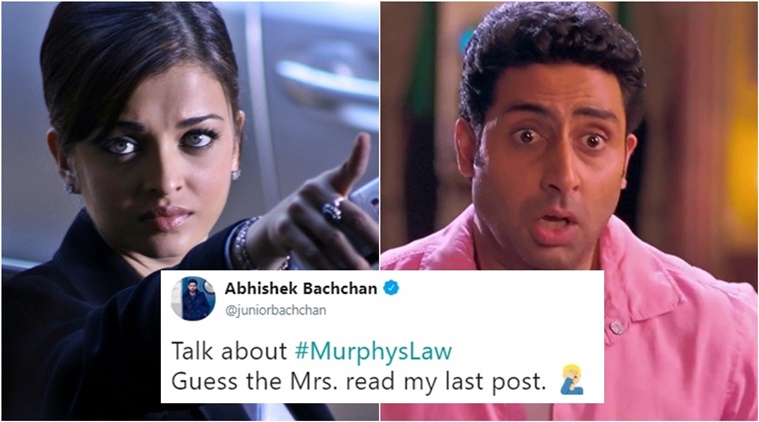Guess how Abhishek Bachchan got 'served' by wife Aishwarya Rai after his  'outrage' on Twitter? | Trending News,The Indian Express