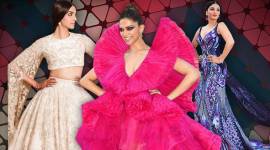 Cannes 2018, Bollywood celebs at Cannes, Aishwarya Rai Bachchan Cannes, Aishwarya Rai Bachchan butterfly gown Cannes, Deepika Padukone Cannes outfits, Deepika Padukone pink gown Cannes, Kangana Ranaut Cannes, Huma Qureshi Cannes, Mahira Khan Cannes outfits, indian express, indian express news