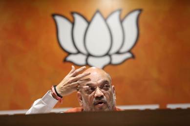 BJP president Amit Shah. (Express Photo by Tashi Tobgyal)