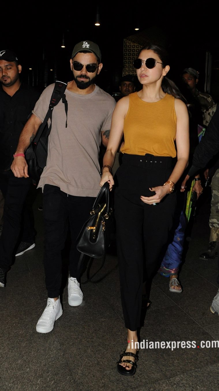 Anushka Sharma, Anushka Sharma airport fashion, Anushka Sharma airport style, anushka sharma virat kohli airport, Anushka Sharma latest photos, Anushka Sharma latest news, Anushka Sharma images, Anushka Sharma updates, indian express, indian express news