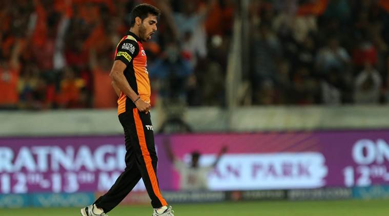 IPL 2018, Indian Premier League, SRH vs RCB, Royal Challengers Bangalore Sunrisers Hyderabad, Bhuvneshwar Kumar, sports news, IPL news, Indian Express