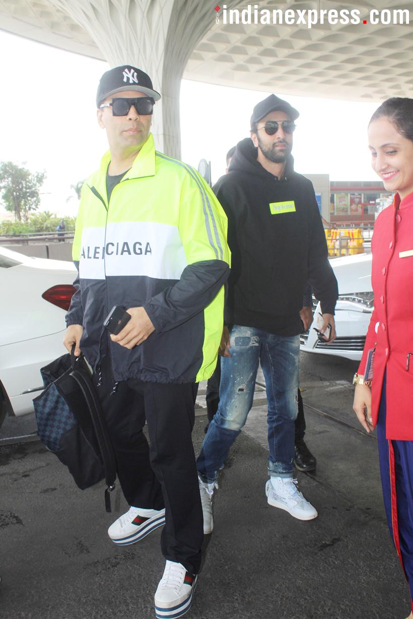 karan johar spotted at the airport