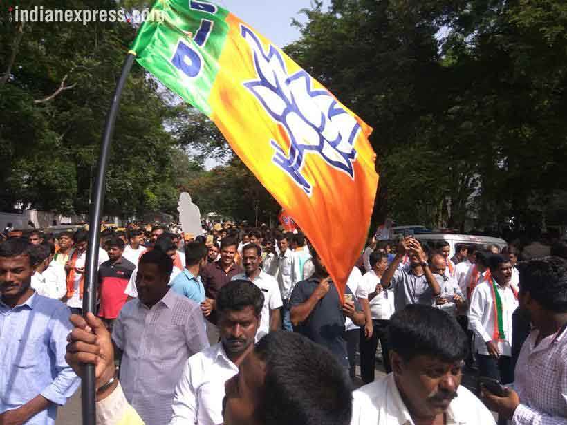 BS Yeddyurappa, Karnataka, Karnatala assembly election results 2018, Karnataka results, BSY swearing in, Bharatiya janata Party, Yeddyurappa sworn-in, yeddyurappa photos, indian national congress, Congress protests,