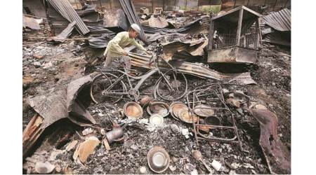 Madanpur Khadar fire: Over 50 families say lost everything as blaze guts slum