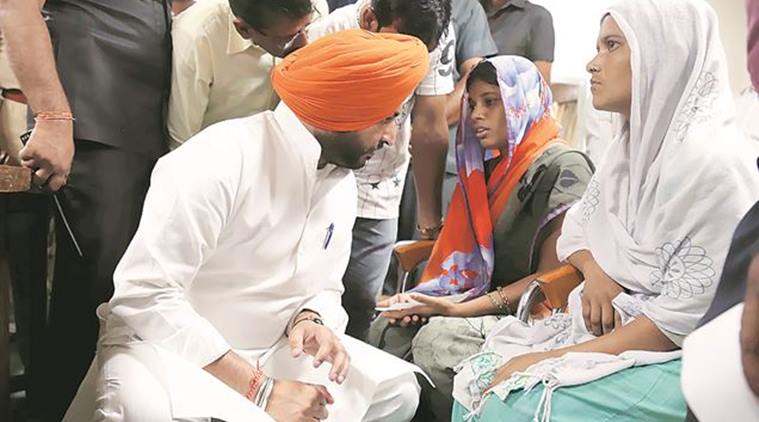 ludhiana cylinder blast case, ludhiana cylinder blast victims, ludhiana mp ravneet singh bittu, ludhiana cylinder blast compensation, punjab government