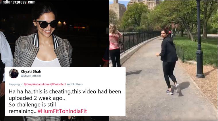 deepika padukone, fitness challenge, hum fit toh india fit, deepika fitness challenge, deepika padukone fitness videos, indian express, viral news, trending news, india news