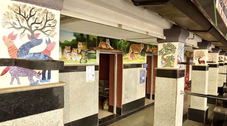 art on indian railways station walls