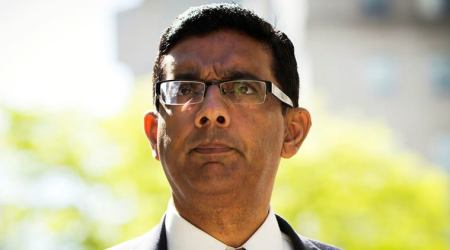 dinesh dsouza, who is dinesh dsouza, donald trump pardons dinesh dsouza, what did dinesh d'souza do, indian express