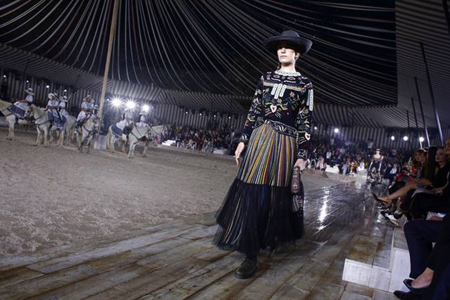 Dior equestrian collection, dior latest collection, dior fashion show Paris, dior horse fashion, dior cowgirl fashion, dior fashon show, indian express, indian express news