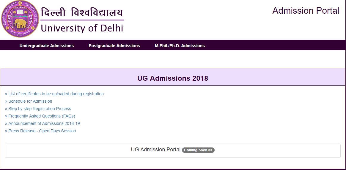 DU Admissions 2018 Updates: Online Admission Process Begins At Du.ac.in ...