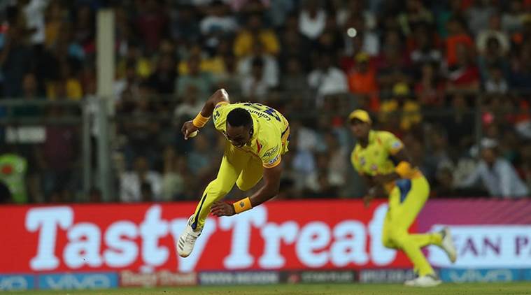 IPL 2018: Dwayne Bravo takes a stunner to dismiss Yusuf Pathan, watch video