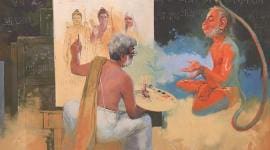 indian artists, indian paintings, indian artwork, artist Vasudeo Kamath, indian painters, indian gods paintings, indian mythology artwork, IGNCA, indian express, talk page