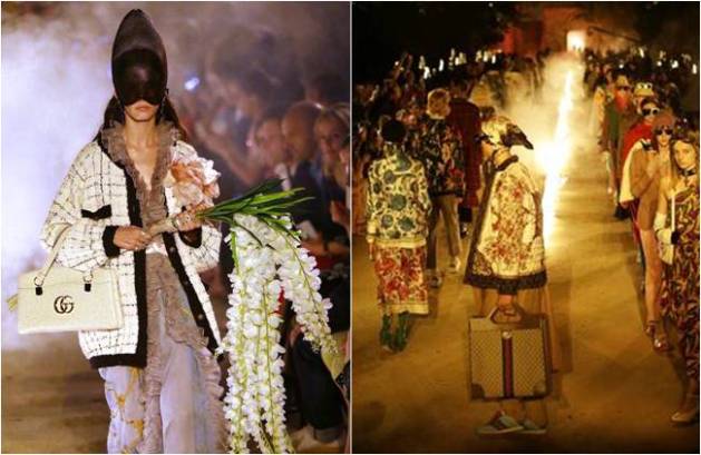 Gucci cruise show, Gucci resort 2019 collection, Gucci latest collection, Gucci fashion show, Gucci graveyard fashion show, indian express, indian express news