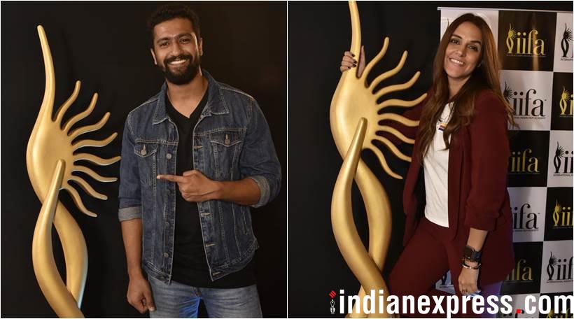 neha dhupia and vicky kaushal at IIFA voting weekend