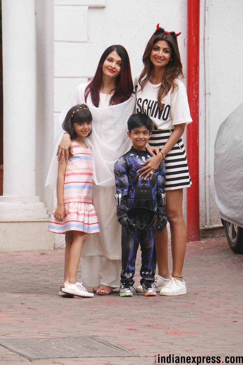 shilpa shetty with aishwarya rai bachchan and aradhya