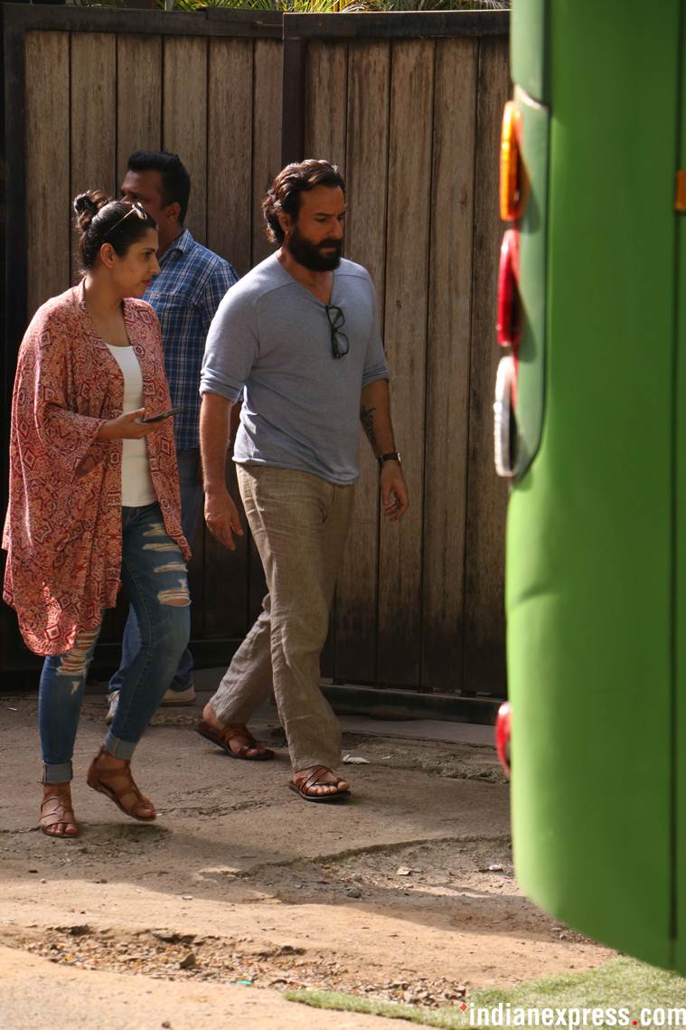 saif ali khan on film sets