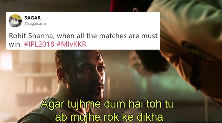 IPL 2018, KKR vs MI: Rohit Sharma and boys garner praise and inspire funny  memes on Twitter | Trending News,The Indian Express