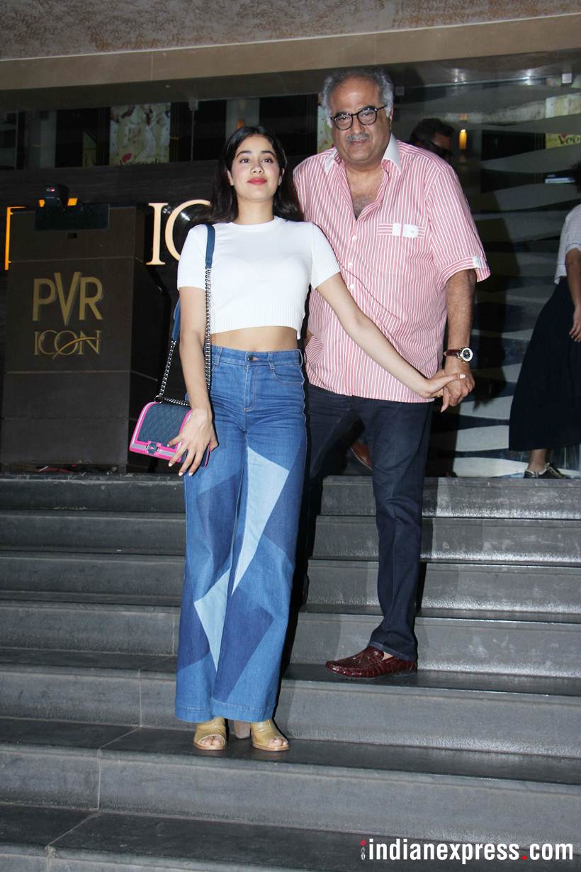 jahnvi kapoor and boney kapoor