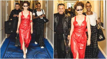 Cannes 2018: Kangana Ranaut proves that she is the real QUEEN of hearts in this red faux leather dress