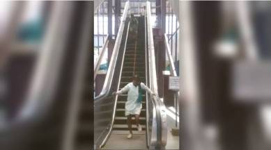 WATCH: Here's how people at Kanpur railway station are using the escalator  | Trending News,The Indian Express