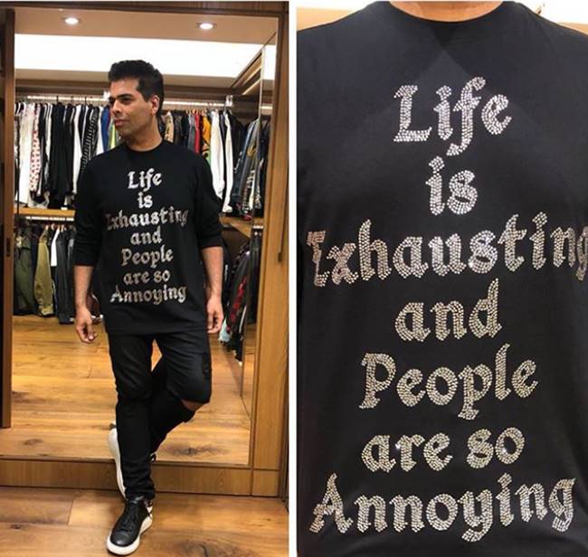 Karan Johar, Karan Johar birthday, Karan Johar fashion, Karan Johar quirky fashion, Karan Johar latest outfits, Karan Johar airport looks, Karan Johar men fashion, Karan Johar suits, indian express, indian express news