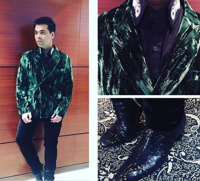Karan Johar, Karan Johar birthday, Karan Johar fashion, Karan Johar quirky fashion, Karan Johar latest outfits, Karan Johar airport looks, Karan Johar men fashion, Karan Johar suits, indian express, indian express news