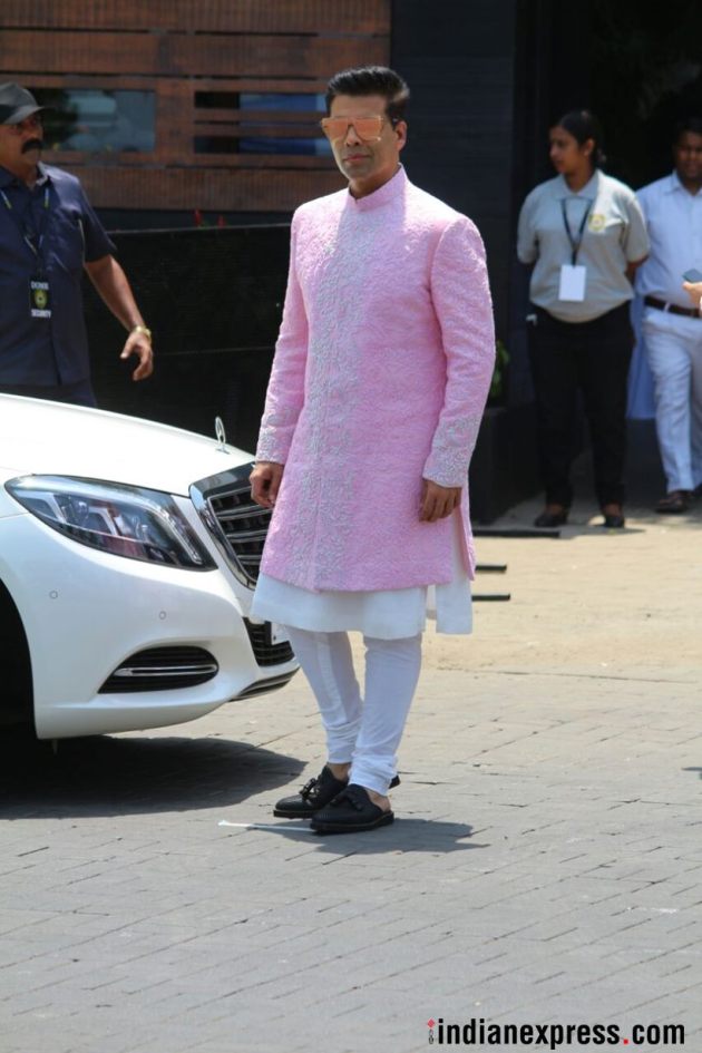 karan johar at sonam kapoor and anand ahuja's wedding
